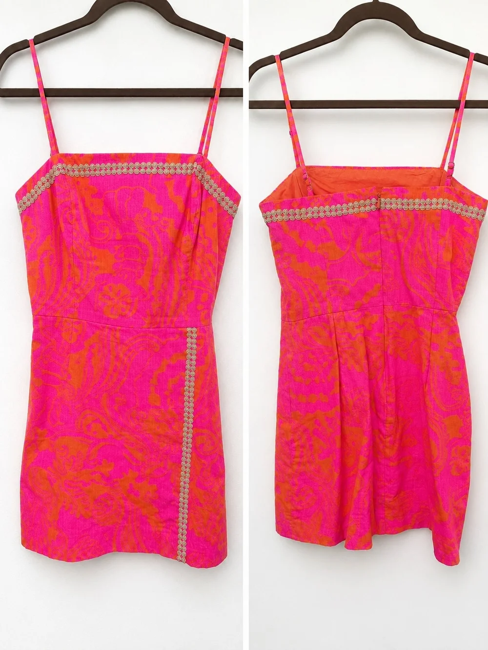 Lilly Pulitzer Pink & Orange Strapless Floral-Print Sundress